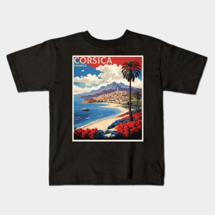 Corsica France Vintage Poster Tourism Kids T-Shirt